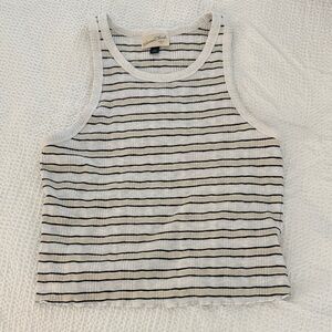 Goodthreads Black and White Striped Tank Top